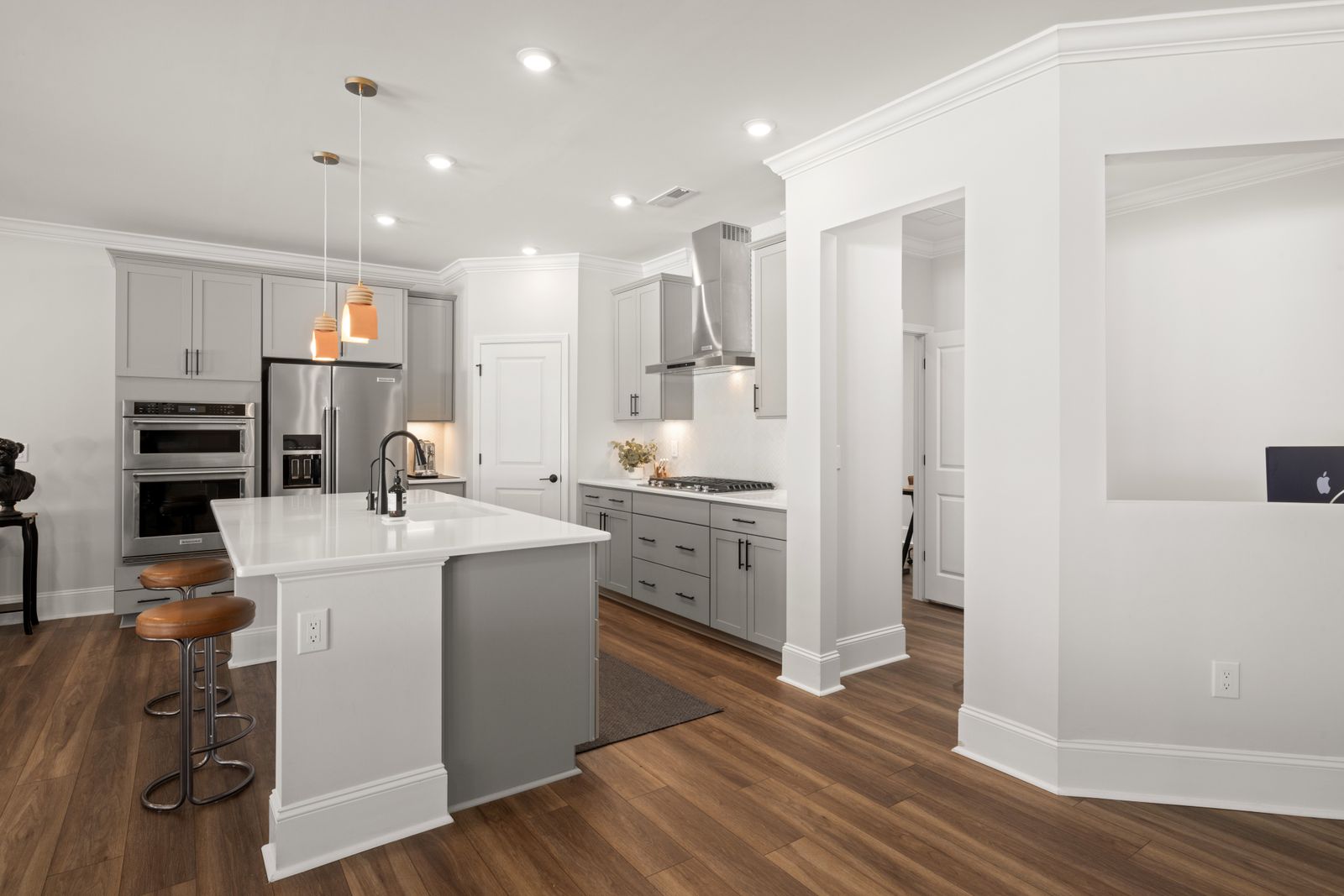 Island plan kitchen built by the studio